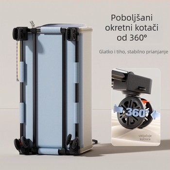 Torba za putovanje mačaka, prijenosna za dvije mačke, velika kapaciteta za kućne ljubimce, torba s kotačićima