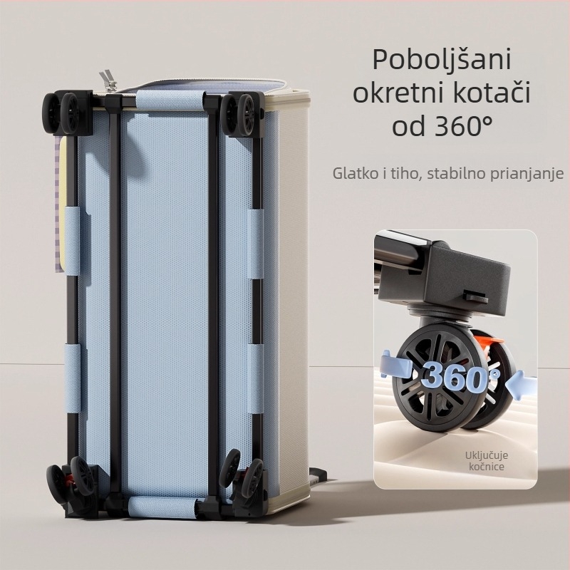 Torba za putovanje mačaka, prijenosna za dvije mačke, velika kapaciteta za kućne ljubimce, torba s kotačićima