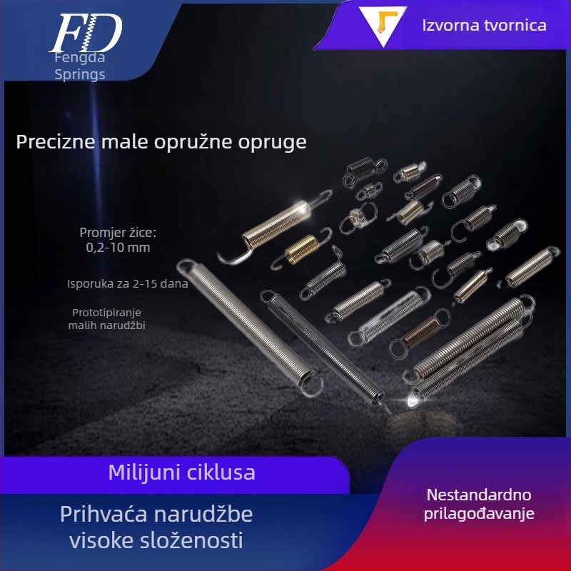 Precizne opruge za naprezanje, promjer žice 0,2-3,5 mm, nehrđajući čelik 304/201/316