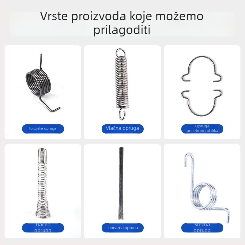 Prilagođena nehrđajuća čelična kompresijska opruga za male kućanske uređaje, precizna opruga za vraćanje i torzijska opruga
