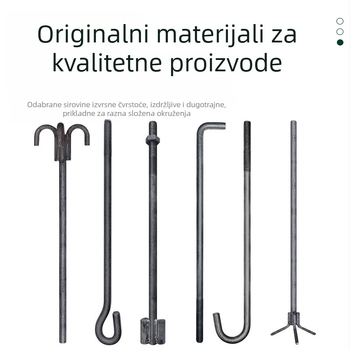 Sidreni vijci za gradnju, 7- i 9-oblikovani sidreni vijci, Q235B