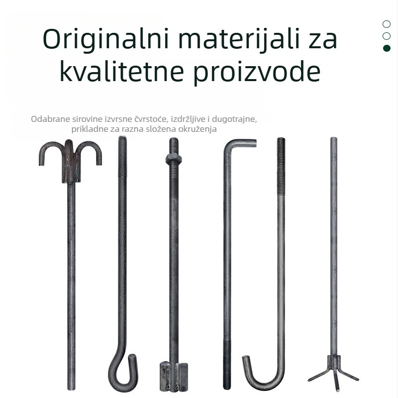 Sidreni vijci za gradnju, 7- i 9-oblikovani sidreni vijci, Q235B