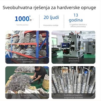 Plošne opruge, pravokutnog i trapeznog oblika, dugačke kompresijske opruge za dječje stepenice i jastučiće za sjedala.