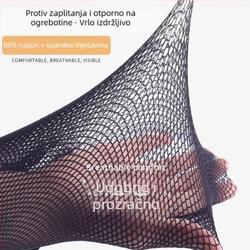 Crne mrežaste hulahopke, seksi, otvoreni mrežni uzorak, veličine S/M/L, za klub, proljeće-ljeto.