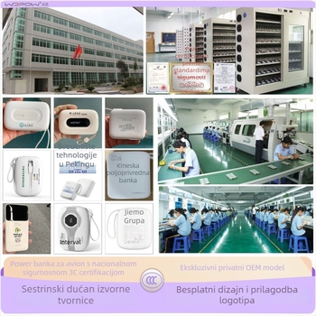 Power banka s ugrađenim kabelom, 20000 mAh, 3C certificiran model 2026, ultra tan i kompaktan, brzo punjenje PD3.0