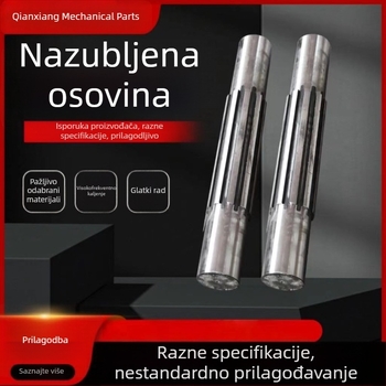 Spiralni zupčasti osovina od nehrđajućeg čelika, modul 8, visoka snaga, nestandardni prijenos, šiljasti osovina sa zupcima