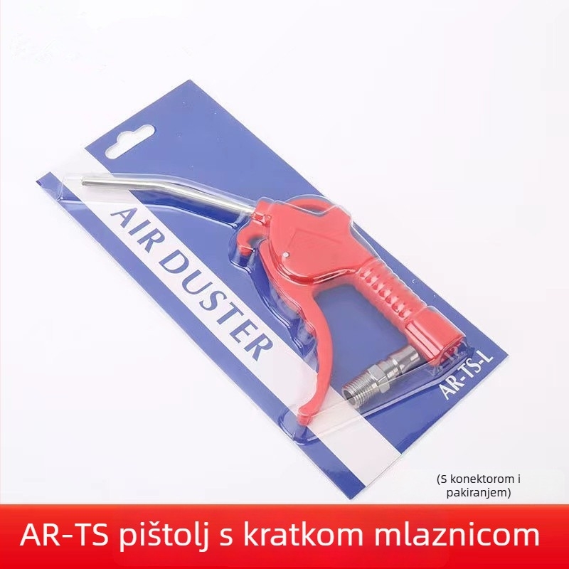 AR-TS/AR-TS-L pneumatski pištolj za ispuštanje prašine, aluminijska cijev, plastična ručka, 8 mm ulaz, za tokare i CNC strojeve