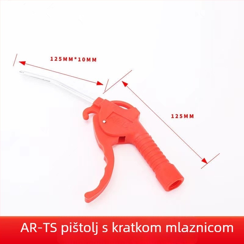 AR-TS/AR-TS-L pneumatski pištolj za ispuštanje prašine, aluminijska cijev, plastična ručka, 8 mm ulaz, za tokare i CNC strojeve