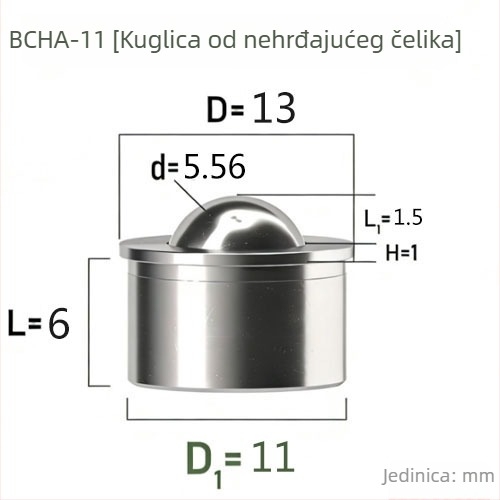 QX BCHA7.5 Univerzalna čelična kugla za pozicioniranje i lijepljenje pritiskom