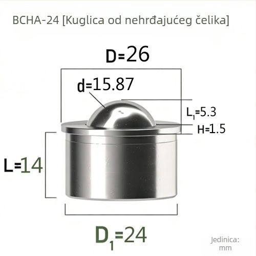 QX BCHA7.5 Univerzalna čelična kugla za pozicioniranje i lijepljenje pritiskom