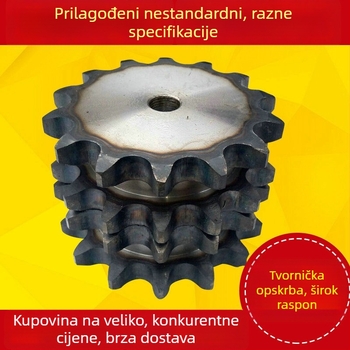 Nestandardni lančani zupčanici, 16A dvostruki red, 1 inč, agro-industrijski lančani prijenos, visoka čvrstoća