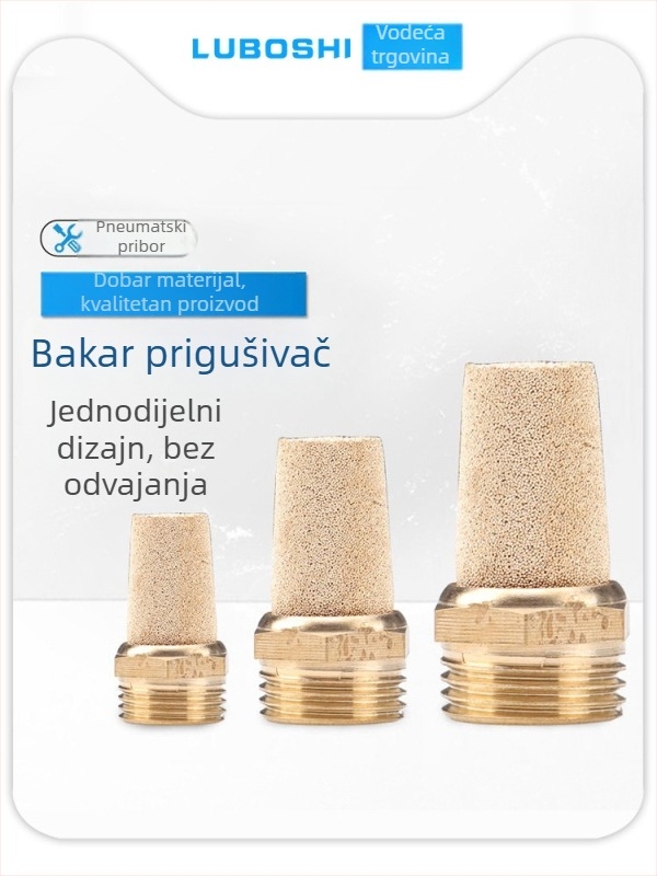 Bakreni elektromagnetni ventil s tlumiteljem zvuka i podesivim protokom, SL priključak