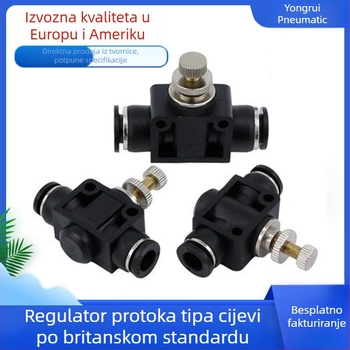 Pneumatski spoj SA1/4 za cijev s throttling ventilom – regulacija protoka i brzine SA8, ravna cijev SU1/2