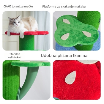 Meow Fairy Višeslojna Velika Mačja Penjačica s Gnijezdom i Drvetom za Mačke, Igračka