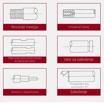 45# čelični linearni vreteno, cilindrički fleksibilni osov, tvrdi štap, kromirani cilindrični štap – izrada po narudžbi