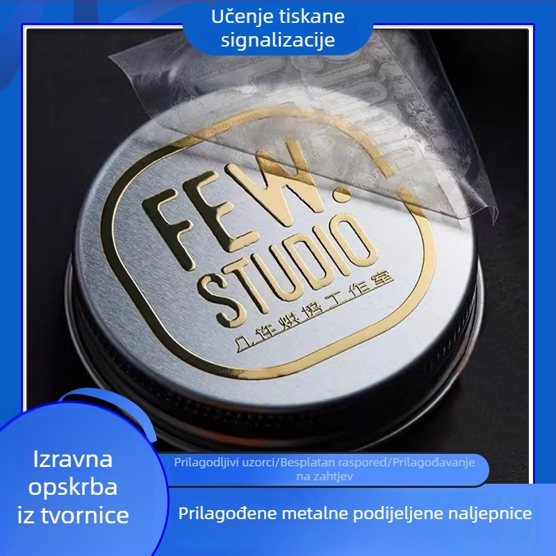 Prilagođene metalne nikl etikete, male etikete s logom za visokokvalitetnu ambalažu poklona