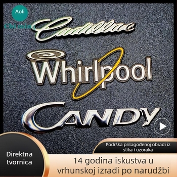 3D mekani plastični natpis - PVC pločica, prilagođeni logotip, logotip od imitacije metala