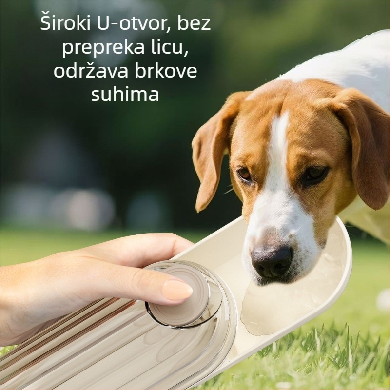 Prijenosna posuda za kućne ljubimce – voda i hrana, za pse i mačke, kapacitet 280 ml vode / 120 ml hrane