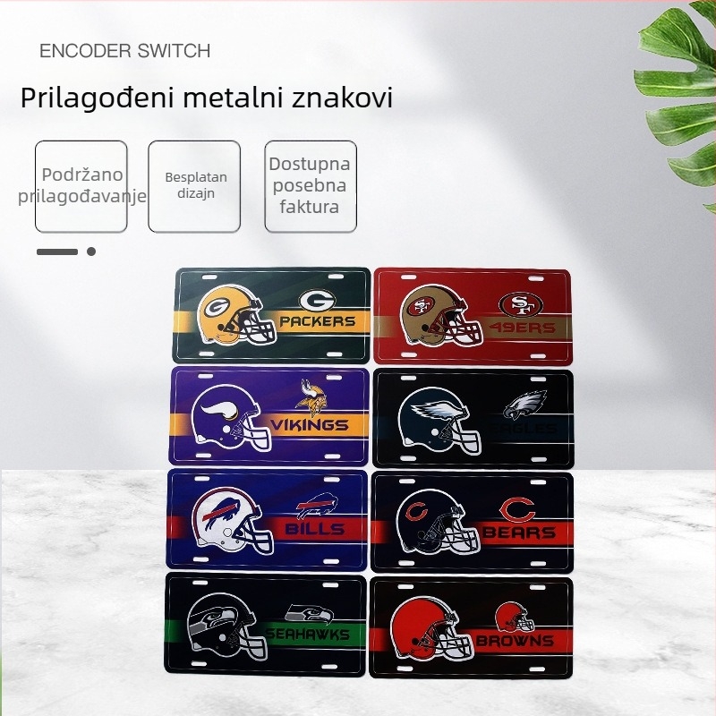 Prilagođene aluminijske metalne pločice s utiskom logotipa, registarske pločice i ploče za upozorenja otporne na koroziju