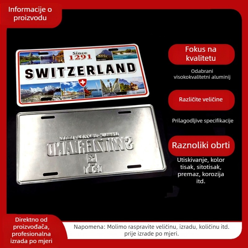 Aluminijski zidni natpis u američkom stilu, bojom ispisan i otisnut, retro dekor restoranima i kafićima