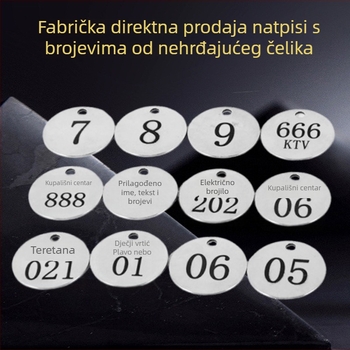Pločica od nehrđajućeg čelika s laserskim graviranjem