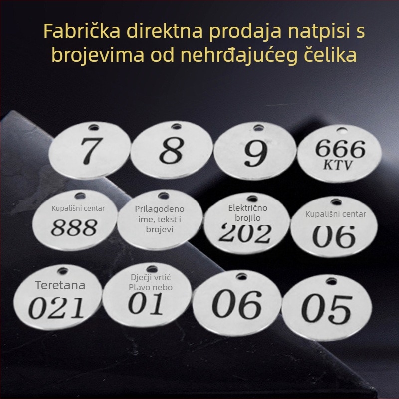 Pločica od nehrđajućeg čelika s laserskim graviranjem