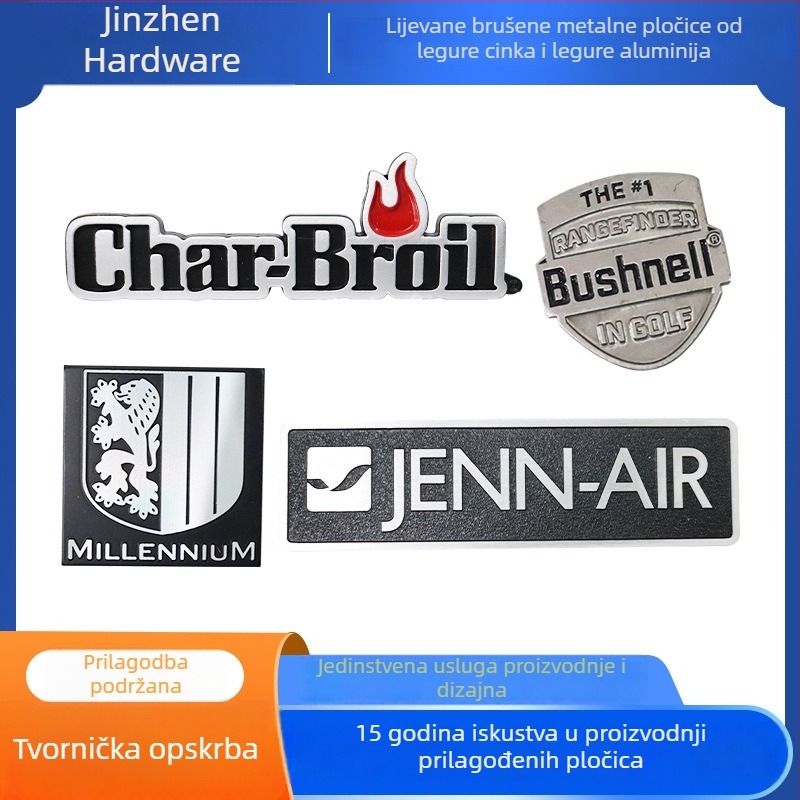 Tablica od aluminijske legure s logom sitotiska, prilagođeni metalni znak