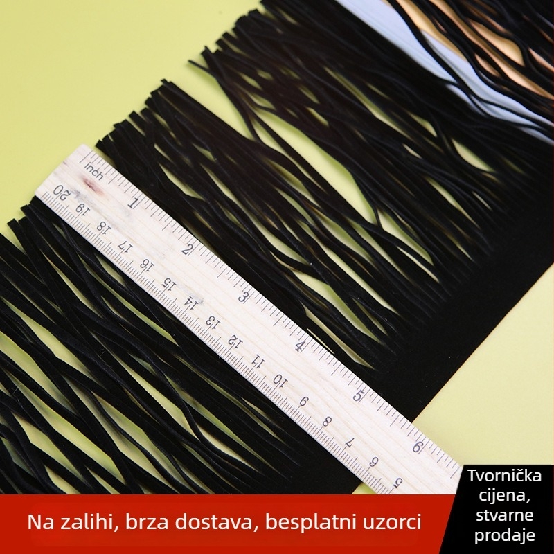 Fringe od velura, duljina 15 cm, širina 3 mm