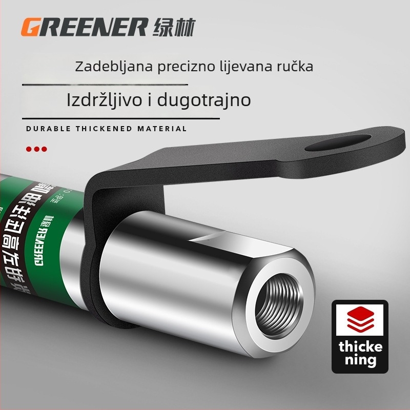 Green Forest visokotlačna pištolj za mazivo – ručni tip s kopčom, samouzključavajuća pneumatska glava, komplet za punjenje