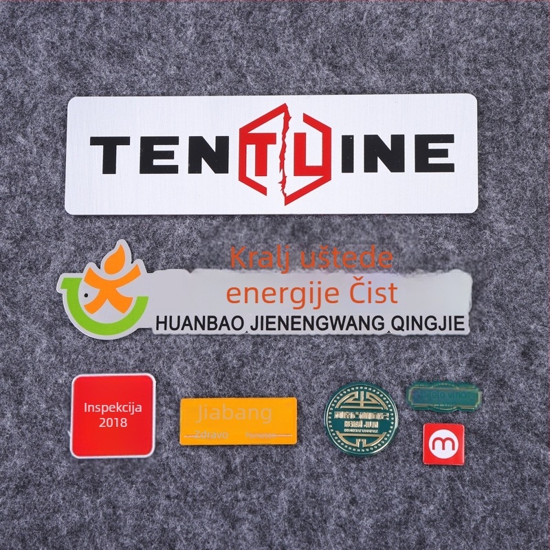 Nehrđajući čelični natpisi, prilagođene mehaničke pločice od aluminijske legure, gravirani znakovi, mogućnost otiska logotipa