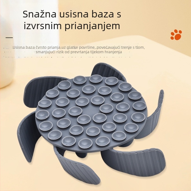 Prilagođeni silikonasti mat za sporo hranjenje kućnih ljubimaca u obliku javorovog lista, hrana-klase, s usisnom čašicom, ekološki