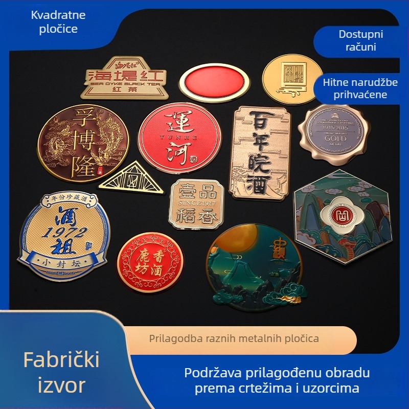 Prilagođene metalne pločice za strojeve i opremu – nehrđajući čelik i aluminij, pločice za namještaj neobičnih oblika, UV ispis