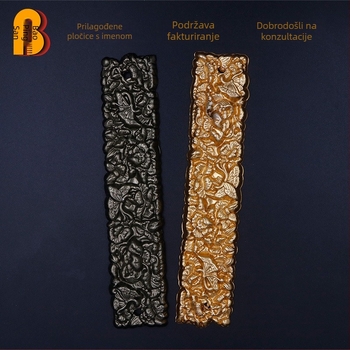 Metalne tablice za imena, bakrene pločice za korporativne logotipe, UV‑gravirani natpisi otporni na koroziju na aluminiju i nehrđajućem čeliku, aluminij s izrezom po narudžbi