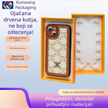 Prilagodljiva zidna kutija za ambalažu kućišta za mobitel sa prozorom, prozirno pakiranje, blister bez, kutija s poklopcem i dnom, kompatibilno s Apple