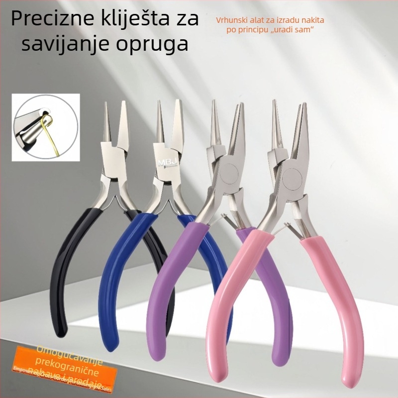 Kliešte za navijanje žice precizne kontrole za DIY ručni nakit, duljina 4,5 inča, alat s 9 igala za navijanje žice od zlata, srebra, bakra i željeza