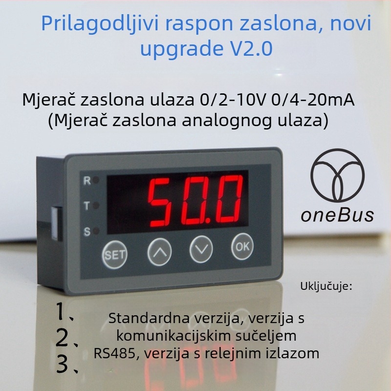 Aim Digitalni zaslon mjerač za analogni ulaz 0-10V, 0-20mA, 2-10V, 4-20mA