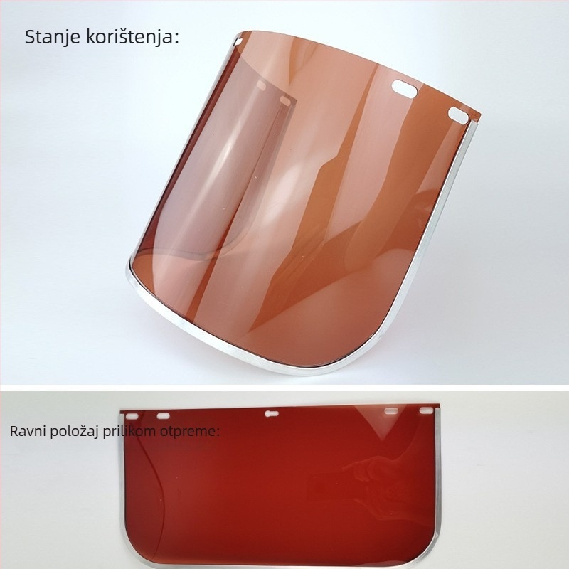 Zavarivački štit s zaštitnim licem i nosačem od aluminijske legure — protiv prskanja, otporan na visoke temperature
