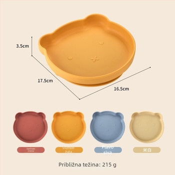 Silikonska posuda za psa u obliku medvjeda, prehrambene kvalitete, ekološka, višenamjenska posuda s usisnom
