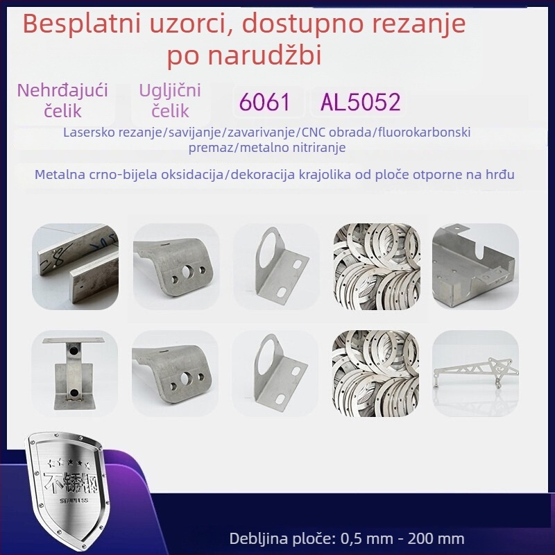 Prilagođena obrada limova: konstrukcijski dijelovi, oprema za zavarivanje, nosači temelja, rezanje, savijanje, sprej boja, galvanizacija, crnjenje