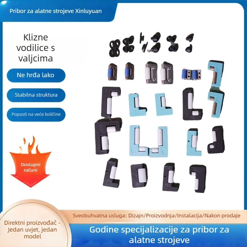 Zaštitni pokrov stroja s čeličnom pločom, željezni okvir za podršku, najlonska rolna, vodilica za gantry frezu, bakreni kolut