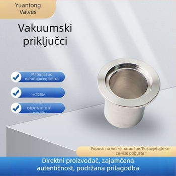 KF vakuumski spoj od 304 nehrđajućeg čelika, zavareni spoj s prirubom, brza ugradnja, stezna sklopka, ogledni završetak KF16 25 40