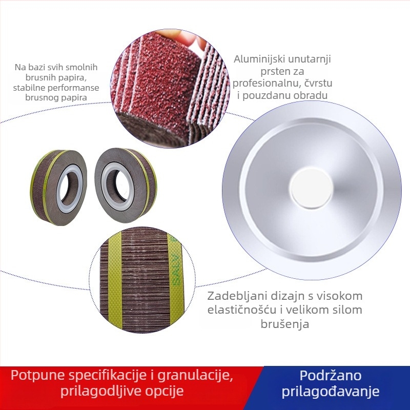 Flap kotač za uklanjanje šupljih oštrica lima – protiv crnjenja, bez izgaranja i bez otpada zrncà; Ø250 mm vanjski, unutarnji Ø16 mm, debljina 25–60 mm, smeđi aluminijski oksid