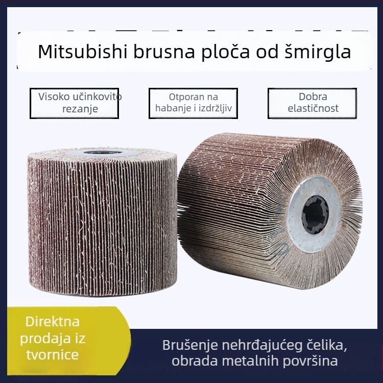 Mitsubishi najlonski abrazivni kotač s križnim otvorom, abrazivni disk s mrežom 60–80–120 i zrnima 180–240–320