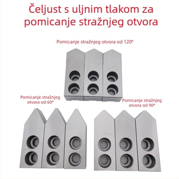 Hidraulijska meka čeljust s tri čeljusti, nestandardna, produžena, za skľučovadlo tokar, 6/8/10 inča