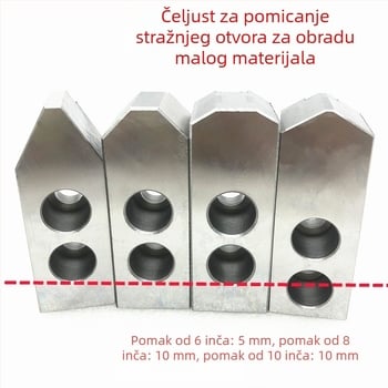 Hidraulijska meka čeljust s tri čeljusti, nestandardna, produžena, za skľučovadlo tokar, 6/8/10 inča