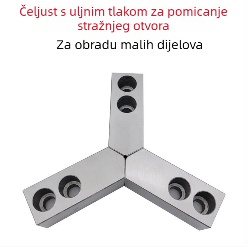Hidraulijska meka čeljust s tri čeljusti, nestandardna, produžena, za skľučovadlo tokar, 6/8/10 inča