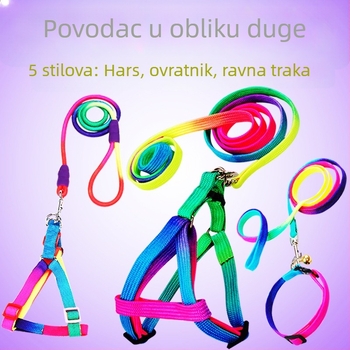 Set postroja za mačku i kaiš s duhovitim bojama