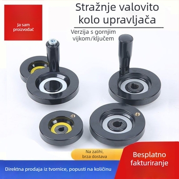 Urezani ručni kotač za strojeve, bakelit fenolna smola, navojni kotač, utor za ključ, okrugla ručka stroja