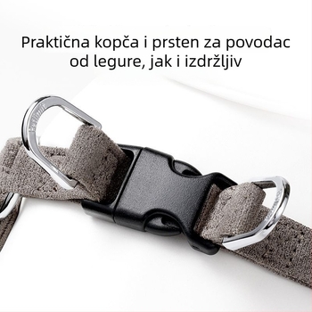 Kožni prsluk-harness i vodilica za male pse i štenad