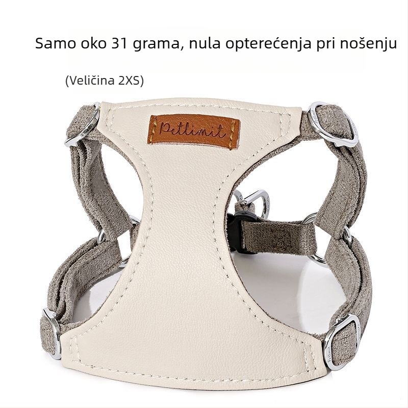 Kožni prsluk-harness i vodilica za male pse i štenad